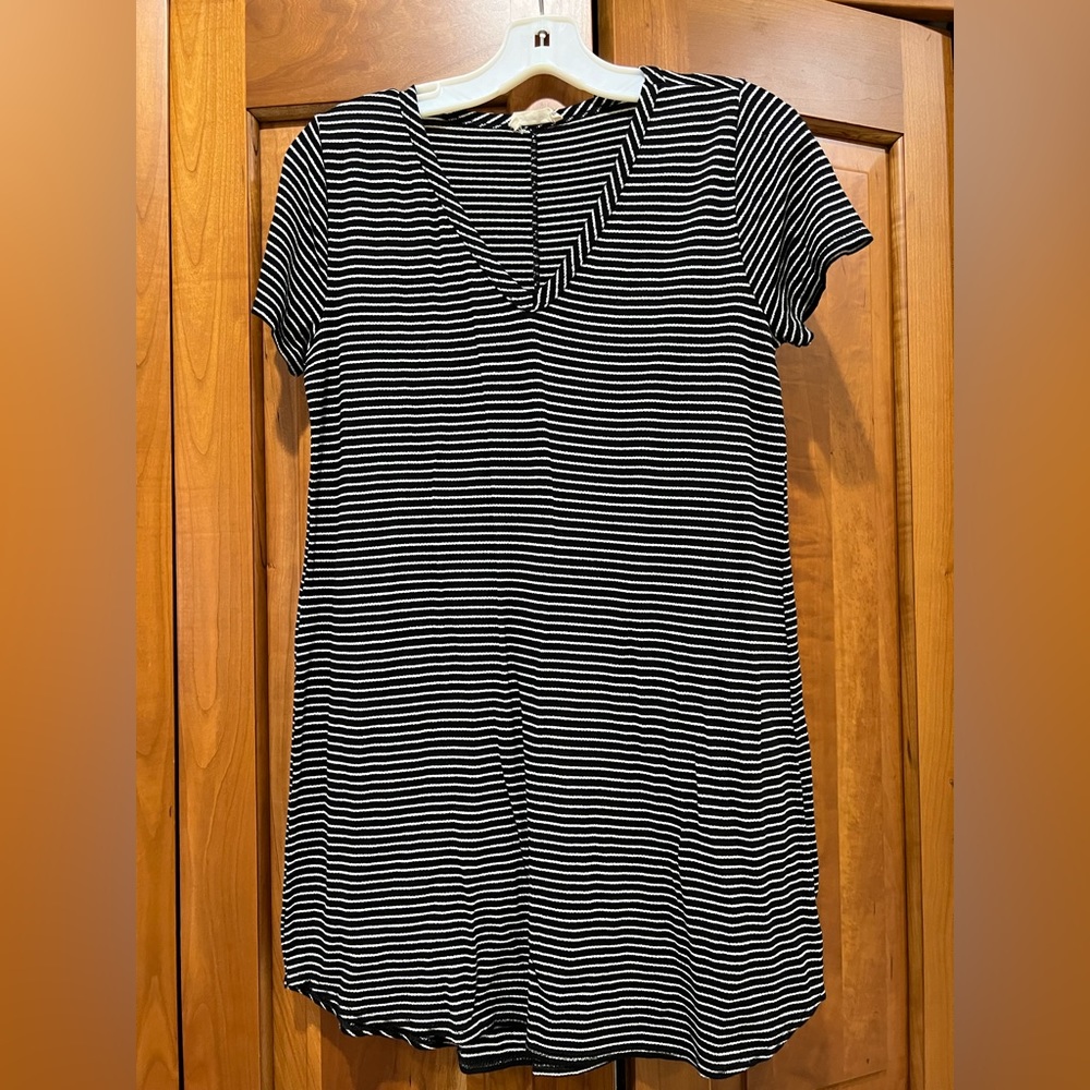 striped t shirt dress